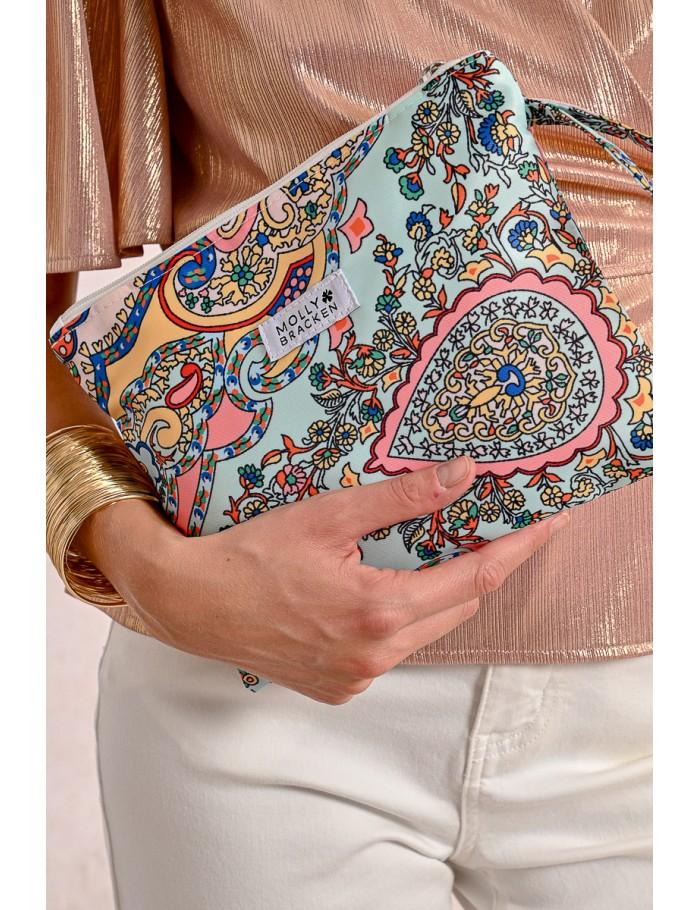 lili sidonio x molly bracken Pochette imprimée GREEN BLOOMA