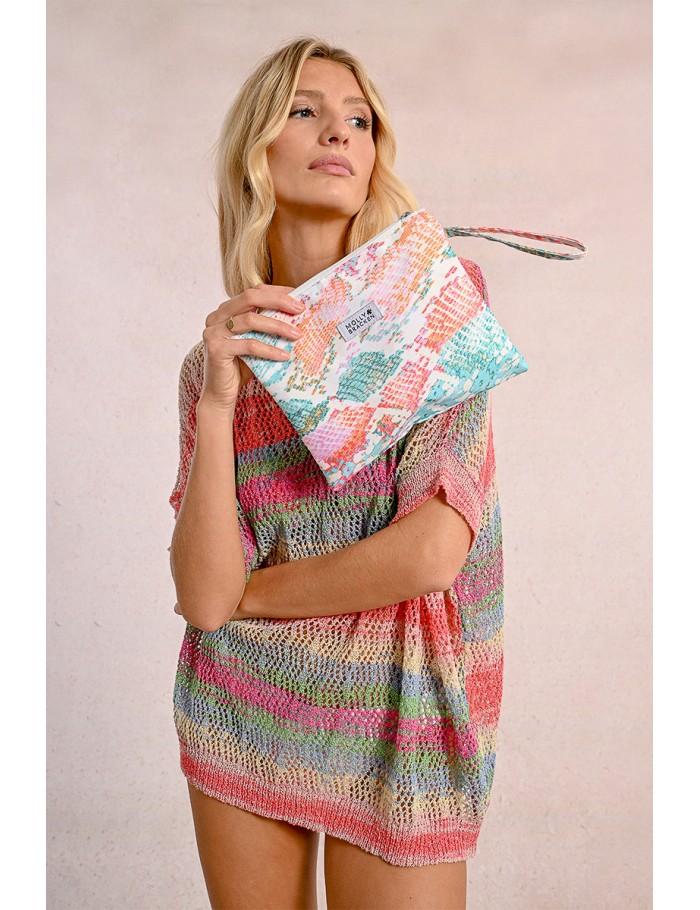 Lili Sidonio X Molly Bracken Pochette Imprimée TURQUOISE JAZZ