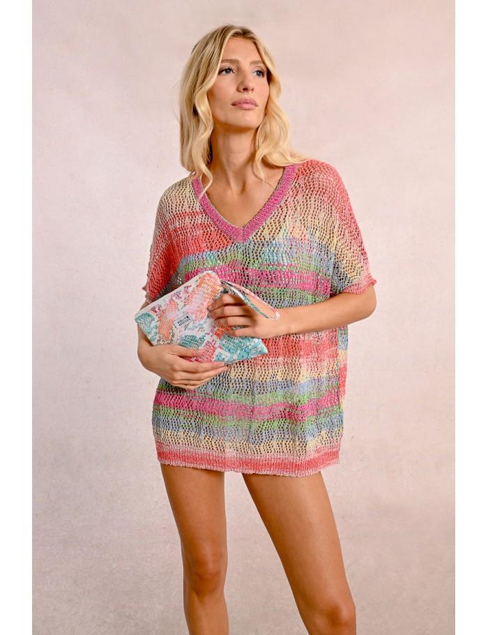 Lili Sidonio X Molly Bracken Pochette Imprimée TURQUOISE JAZZ