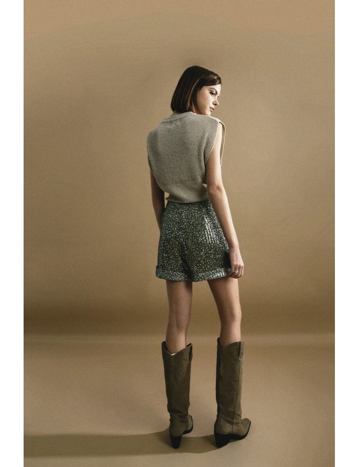 Lili Sidonio X Molly Bracken Pull à Large Bande Côtelée BEIGE