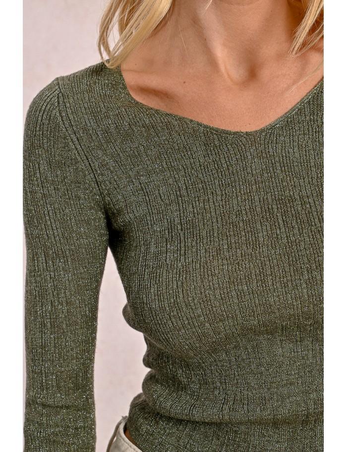 Lili Sidonio X Molly Bracken Pull Ajusté En Maille Et Col Large BLACK