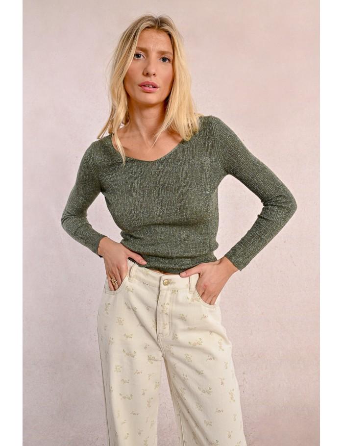 lili sidonio x molly bracken Pull ajusté en maille et col large BLACK lili sidonio x molly bracken Pull ajusté en maille et col large BLACK