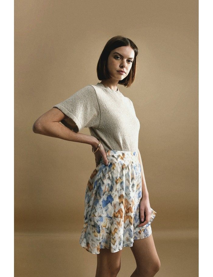 lili sidonio x molly bracken Pull court en maille douce BEIGE lili sidonio x molly bracken Pull court en maille douce BEIGE