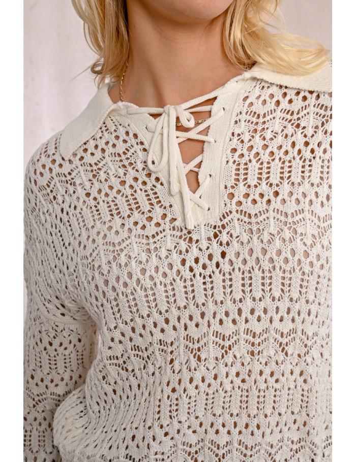 Lili Sidonio X Molly Bracken Pull En Maille Fine CRÈME