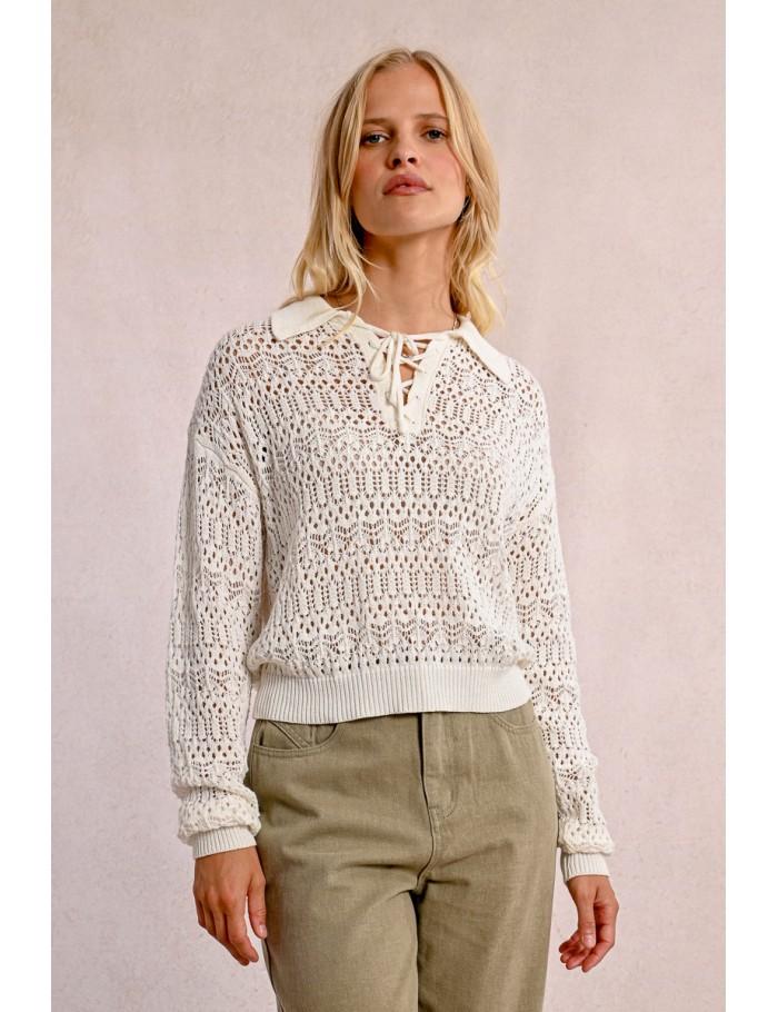 Lili Sidonio X Molly Bracken Pull En Maille Fine CRÈME