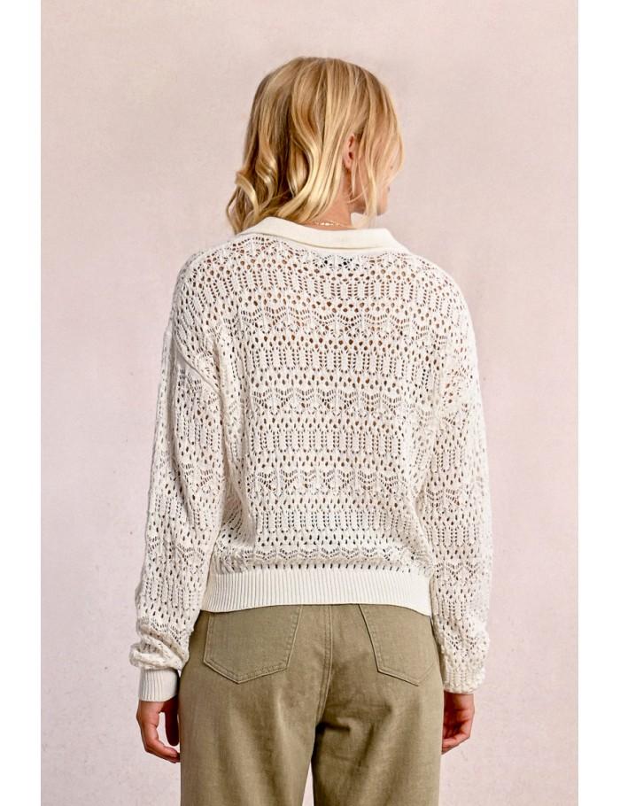 Lili Sidonio X Molly Bracken Pull En Maille Fine CRÈME