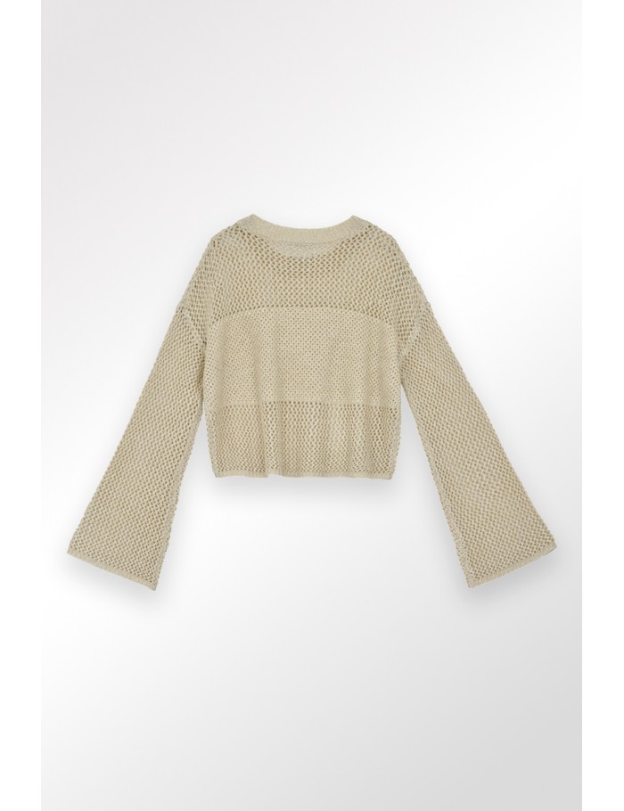 Lili Sidonio X Molly Bracken Pull En Maille Fine Manches Longues BEIGE