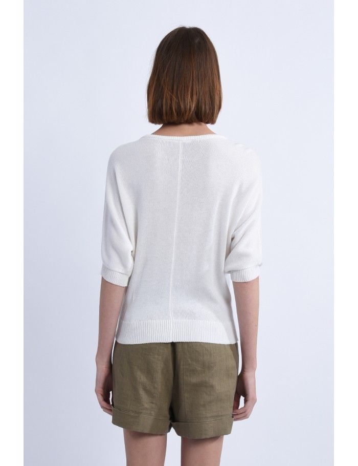 Lili Sidonio X Molly Bracken Pull Fin Emmanchure Chauve Souris BEIGE
