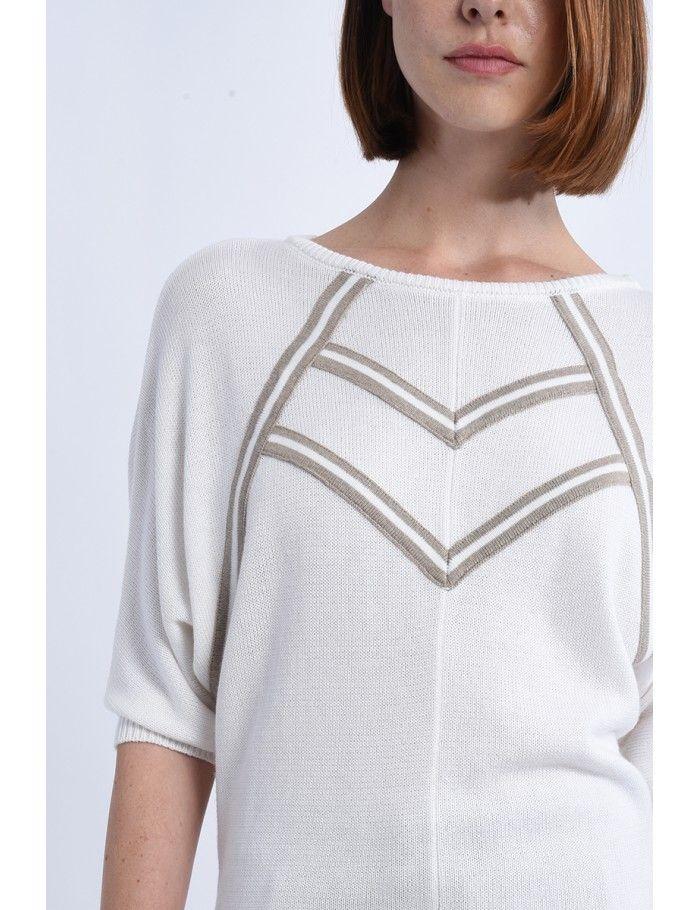 Lili Sidonio X Molly Bracken Pull Fin Emmanchure Chauve Souris BEIGE