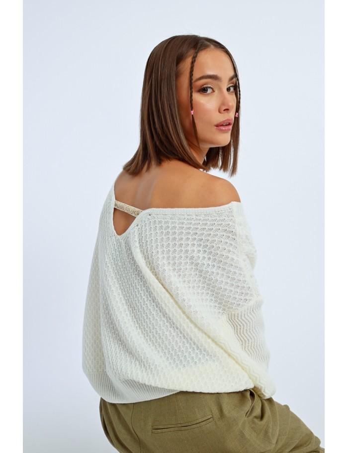 Lili Sidonio X Molly Bracken Pull Oversize à Sequins ÉCRU