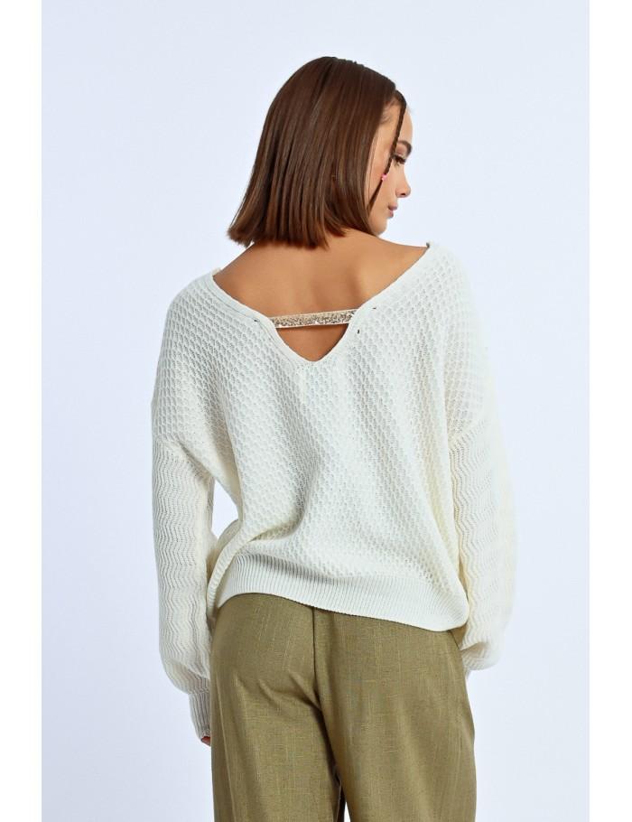 Lili Sidonio X Molly Bracken Pull Oversize à Sequins ÉCRU