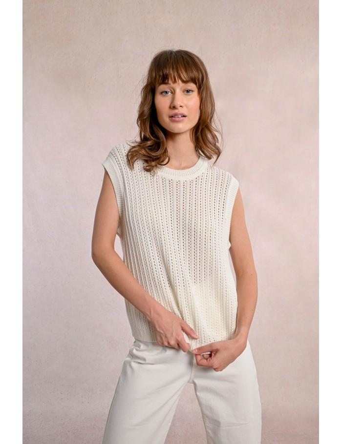 lili sidonio x molly bracken Pull sans manches BLACK