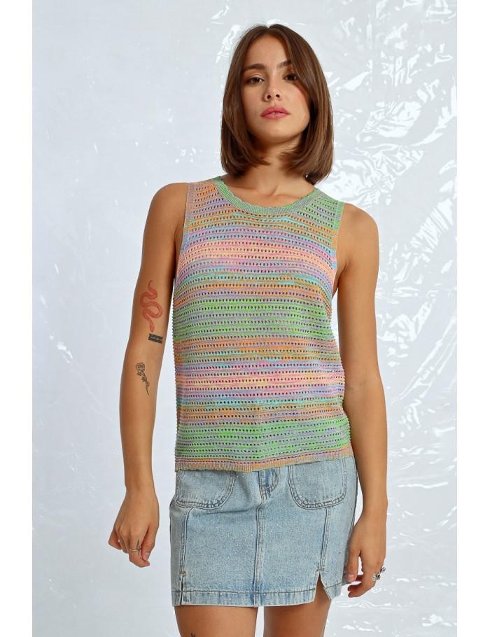 Lili Sidonio X Molly Bracken Pull Sans Manches En Maille MULTICOLOUR