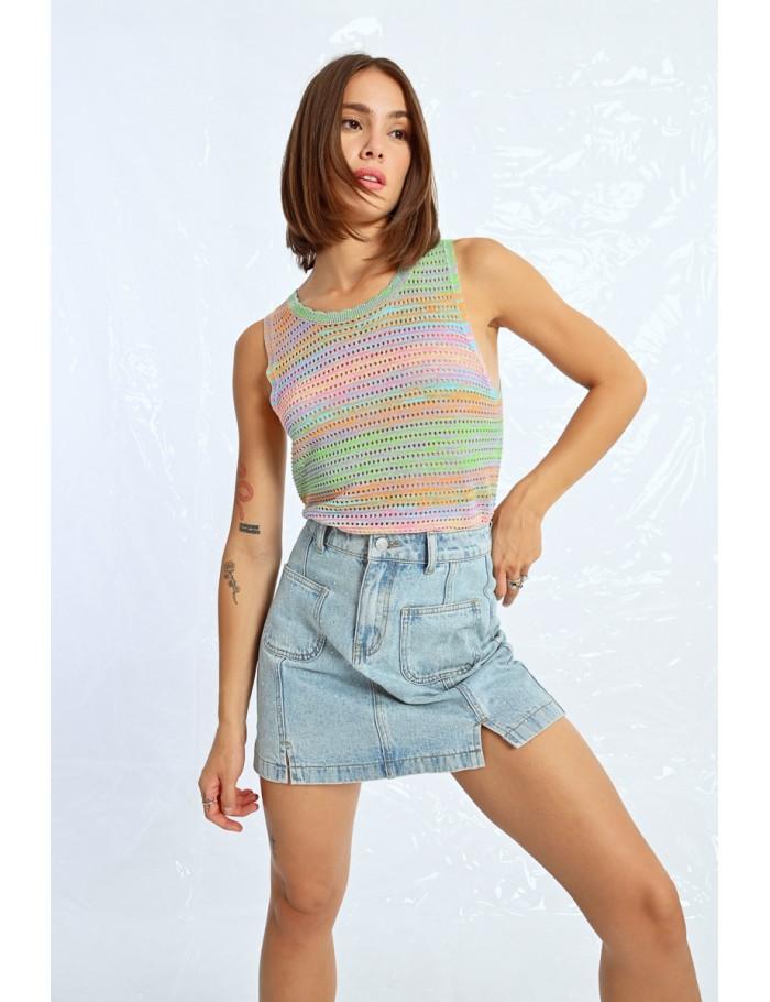 lili sidonio x molly bracken Pull sans manches en maille MULTICOLOUR lili sidonio x molly bracken Pull sans manches en maille MULTICOLOUR