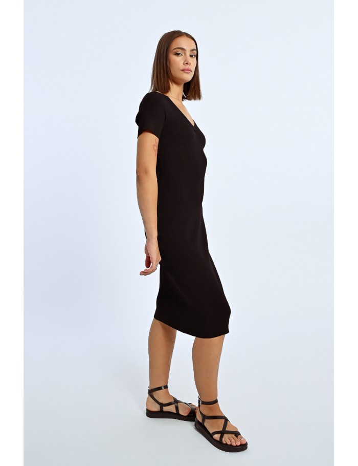 Lili Sidonio X Molly Bracken Robe Ajustée Cœur Ouvert Au Dos BLACK