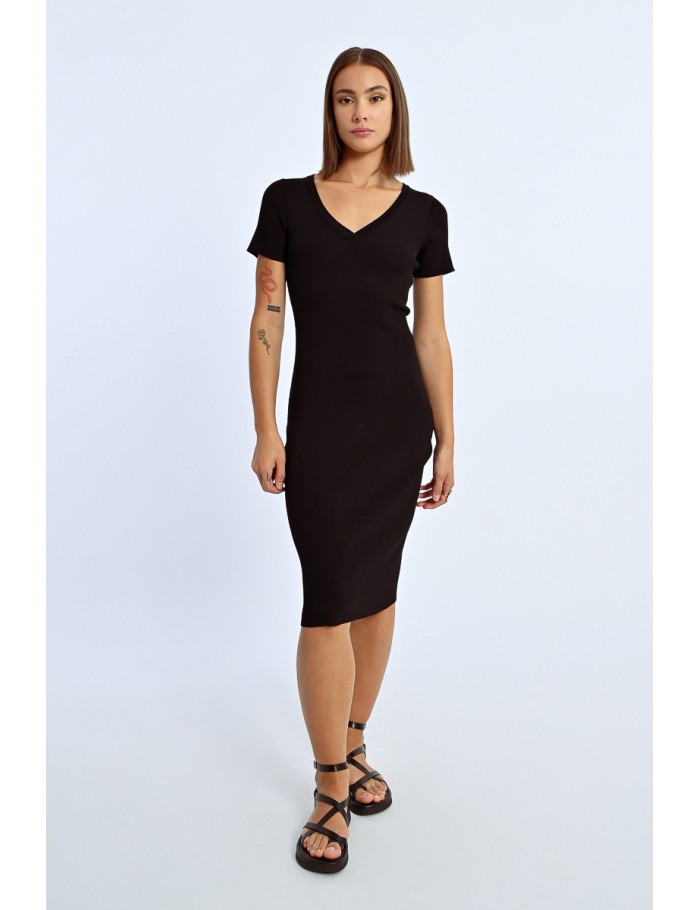 Lili Sidonio X Molly Bracken Robe Ajustée Cœur Ouvert Au Dos BLACK