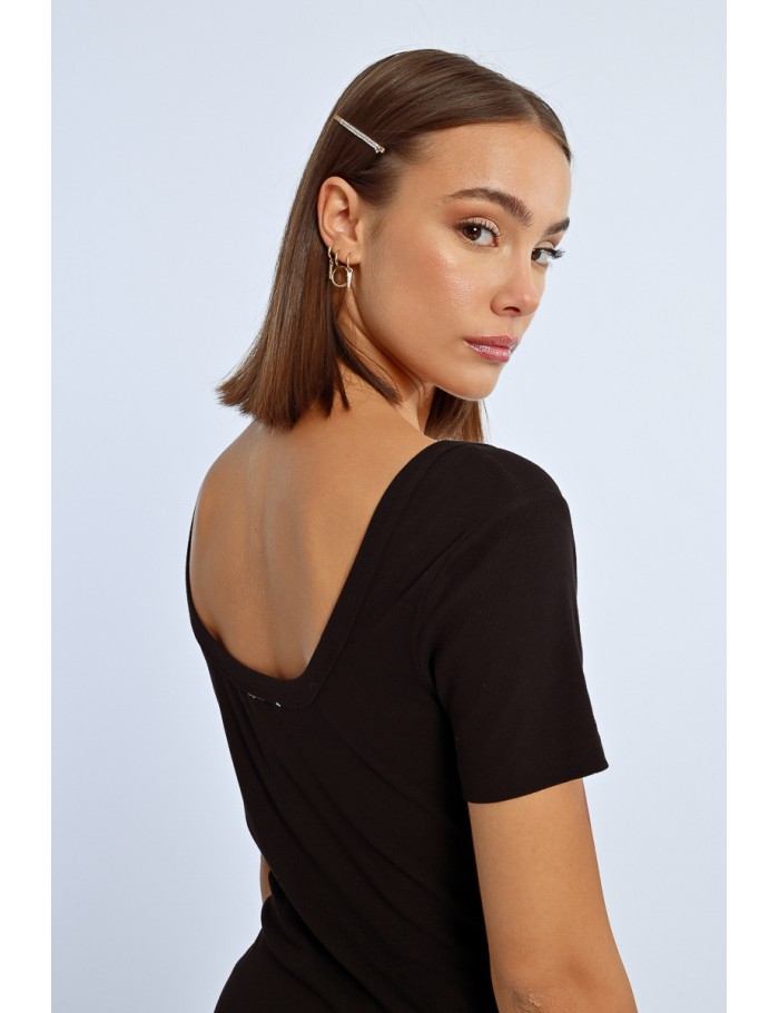 Lili Sidonio X Molly Bracken Robe Boutonnée à Fronces BLACK