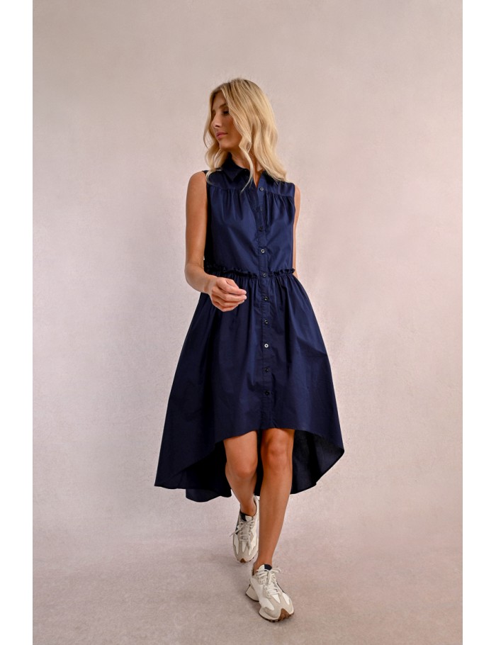 Lili Sidonio X Molly Bracken Robe Chemise Asymétrique LIGHT KHAKI