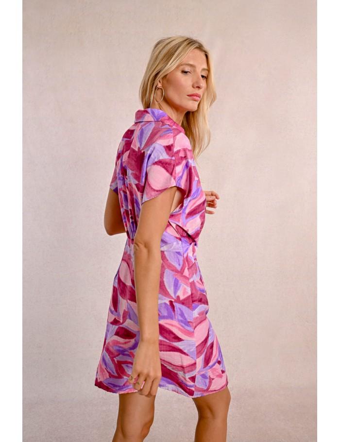 Lili Sidonio X Molly Bracken Robe Chemise Imprimée PINK POEMA