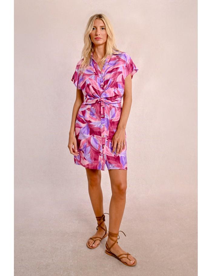 Lili Sidonio X Molly Bracken Robe Chemise Imprimée PINK POEMA