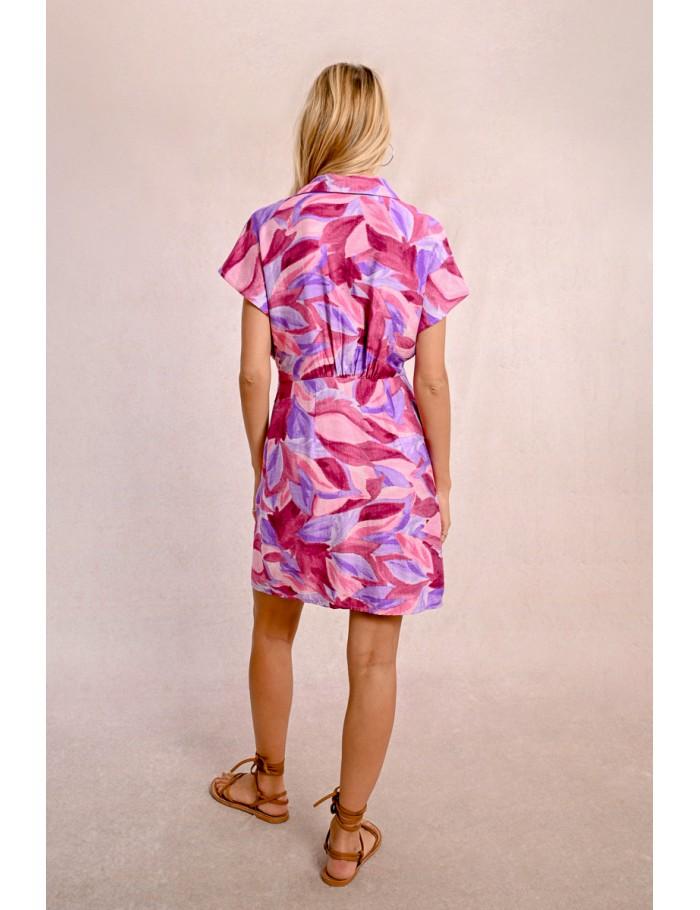 Lili Sidonio X Molly Bracken Robe Chemise Imprimée PINK POEMA