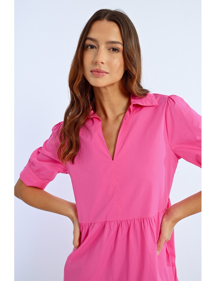 Lili Sidonio X Molly Bracken Robe Chemisier à Volants PINK