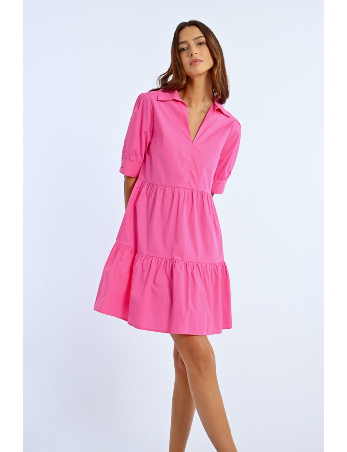 Lili Sidonio X Molly Bracken Robe Chemisier à Volants PINK