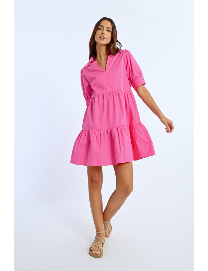 Lili Sidonio X Molly Bracken Robe Chemisier à Volants PINK
