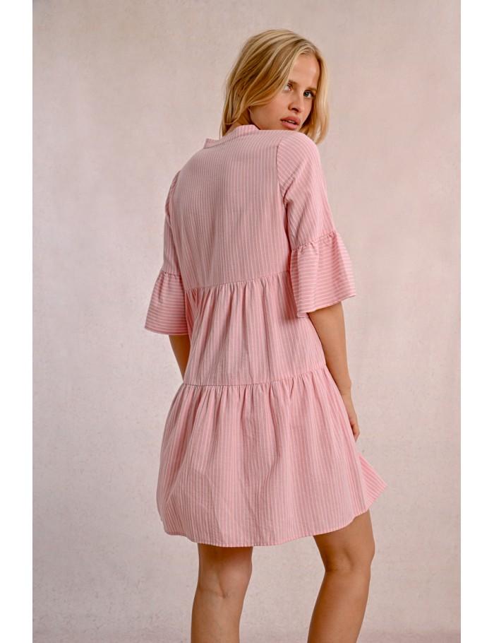 Lili Sidonio X Molly Bracken Robe Chemisier Babydoll PINK