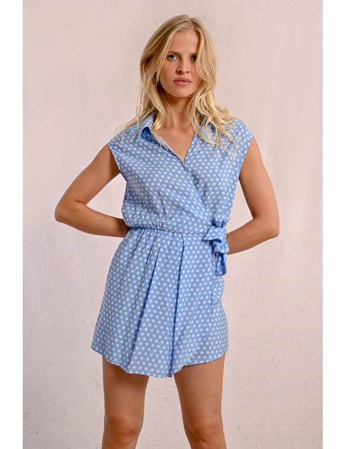 Lili Sidonio X Molly Bracken Robe Chemisier Mi Longue Nouable à La Taille LIGHT BLUE