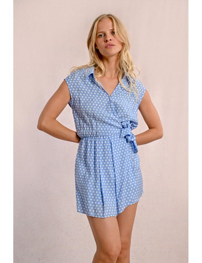 Lili Sidonio X Molly Bracken Robe Chemisier Mi Longue Nouable à La Taille LIGHT BLUE
