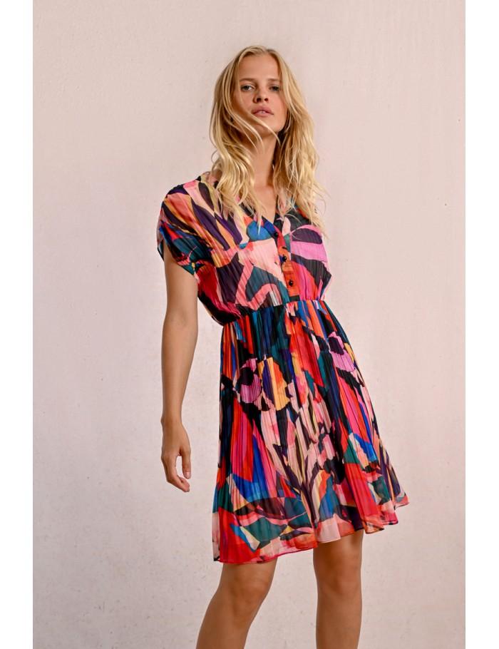 Lili Sidonio X Molly Bracken Robe Chemisier Sans Manches MULTICO DONNA