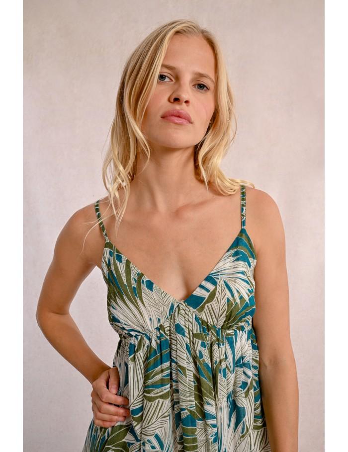 Lili Sidonio X Molly Bracken Robe Courte à Bretelles KHAKI KALA