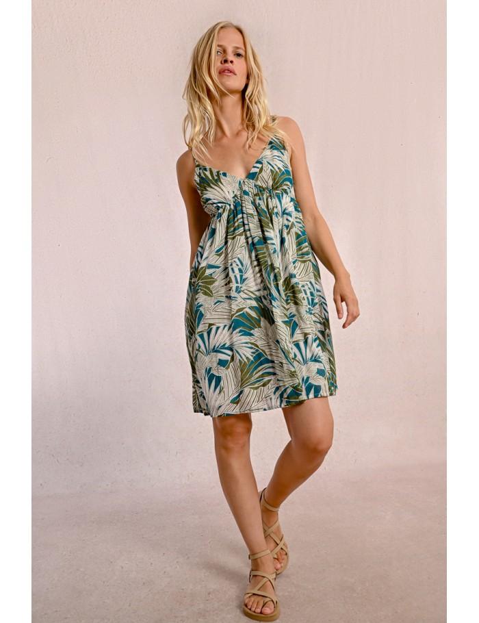 Lili Sidonio X Molly Bracken Robe Courte à Bretelles KHAKI KALA