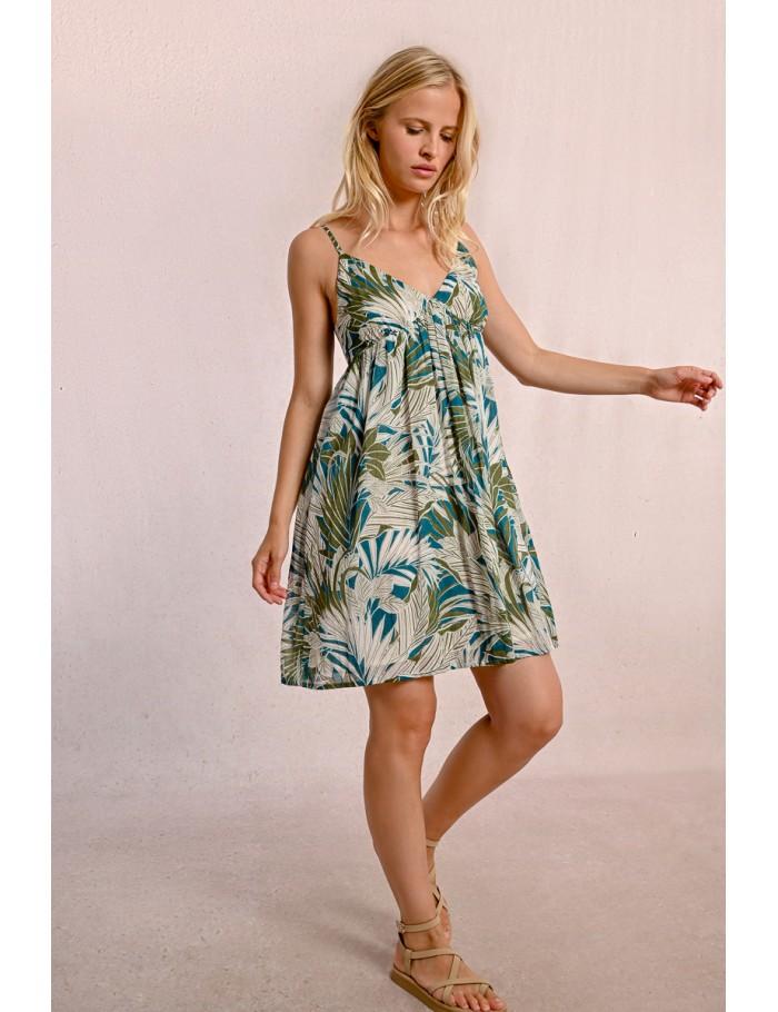 lili sidonio x molly bracken Robe courte à bretelles KHAKI KALA