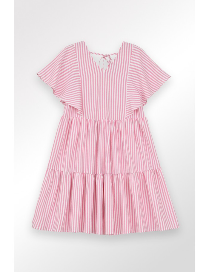 Lili Sidonio X Molly Bracken Robe Courte à Fines Rayures Babydoll PINK