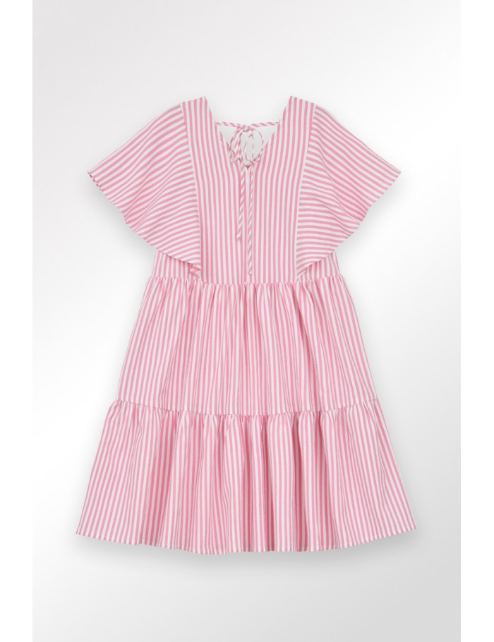 Lili Sidonio X Molly Bracken Robe Courte à Fines Rayures Babydoll PINK