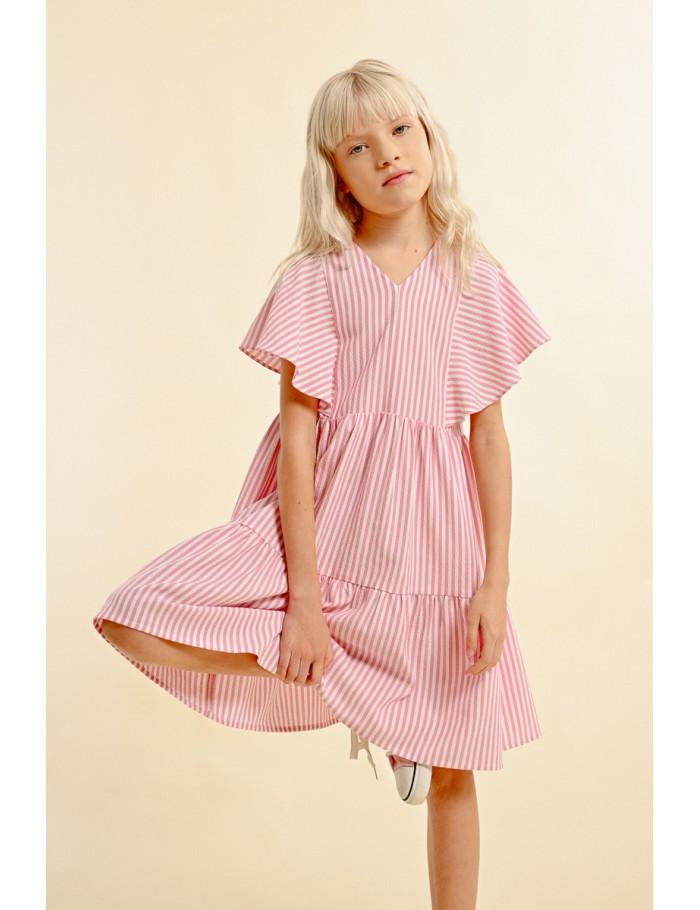 lili sidonio x molly bracken Robe courte à fines rayures babydoll PINK