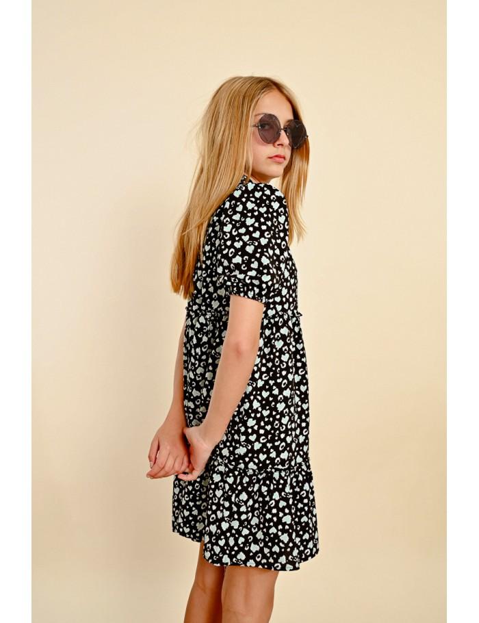 Lili Sidonio X Molly Bracken Robe Courte à Imprimé BLACK LISE