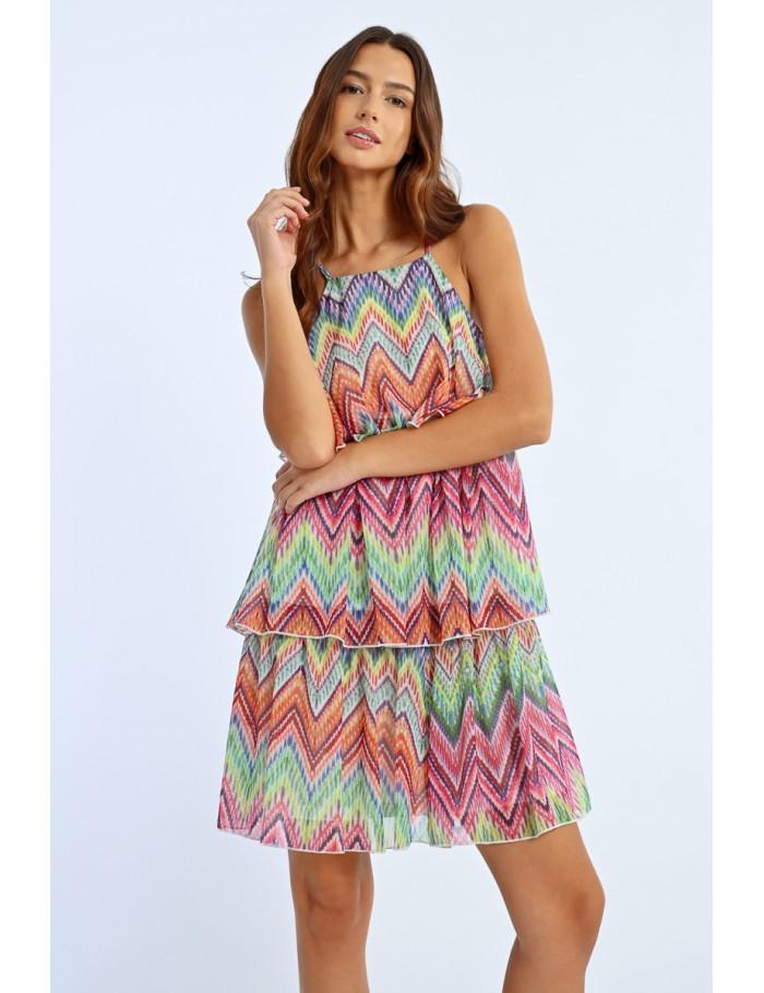 lili sidonio x molly bracken Robe courte à volants MULTICO COCO BONGO