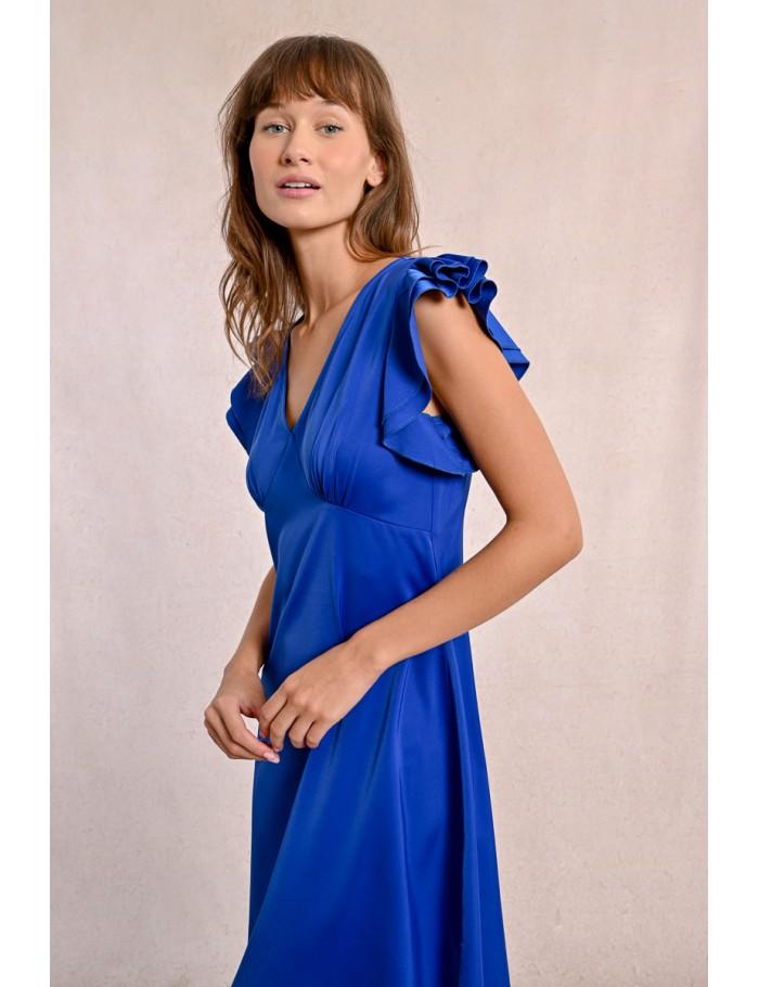 Lili Sidonio X Molly Bracken Robe Courte Ajustée COBALT BLUE