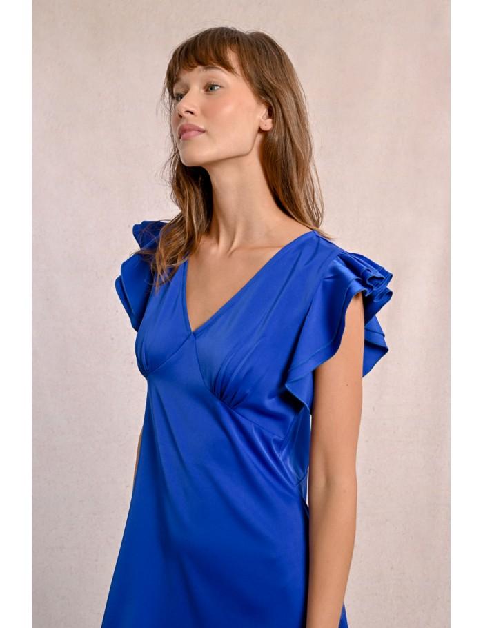 Lili Sidonio X Molly Bracken Robe Courte Ajustée COBALT BLUE