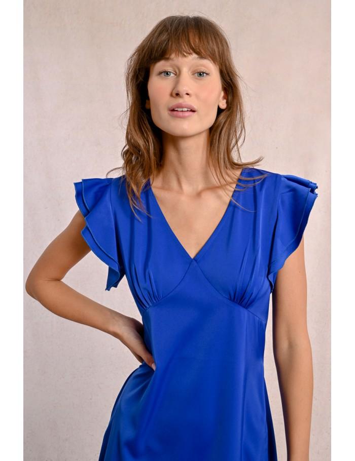 Lili Sidonio X Molly Bracken Robe Courte Ajustée COBALT BLUE