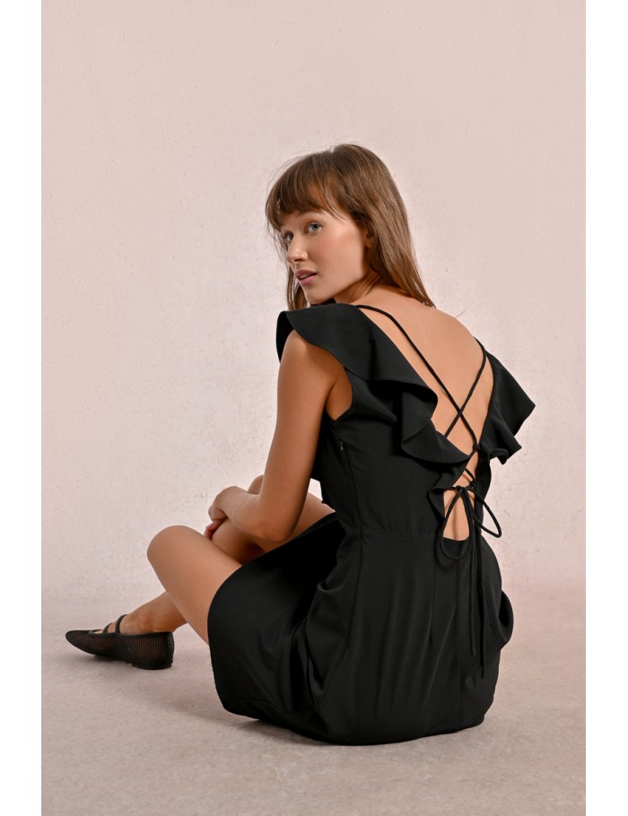 lili sidonio x molly bracken Robe courte dos lacets BLACK lili sidonio x molly bracken Robe courte dos lacets BLACK