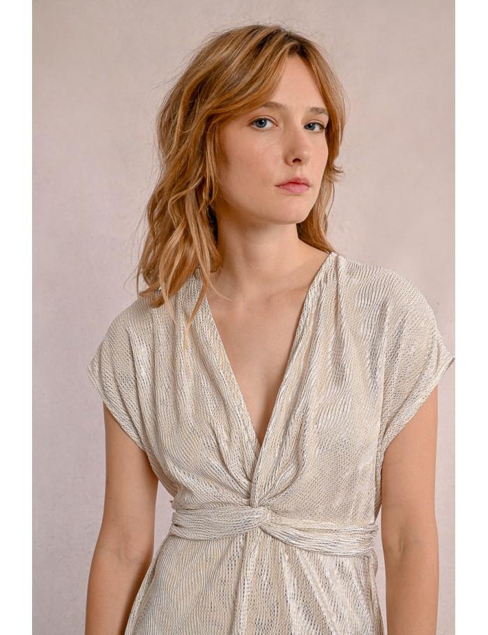 Lili Sidonio X Molly Bracken Robe Courte Drappée LIGHT BLUE