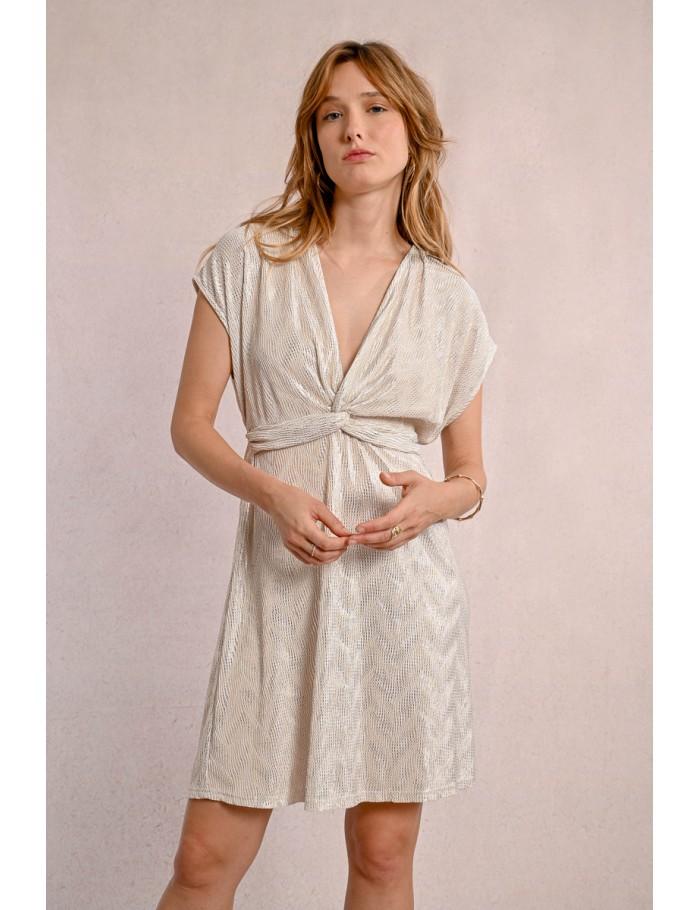 Lili Sidonio X Molly Bracken Robe Courte Drappée LIGHT BLUE