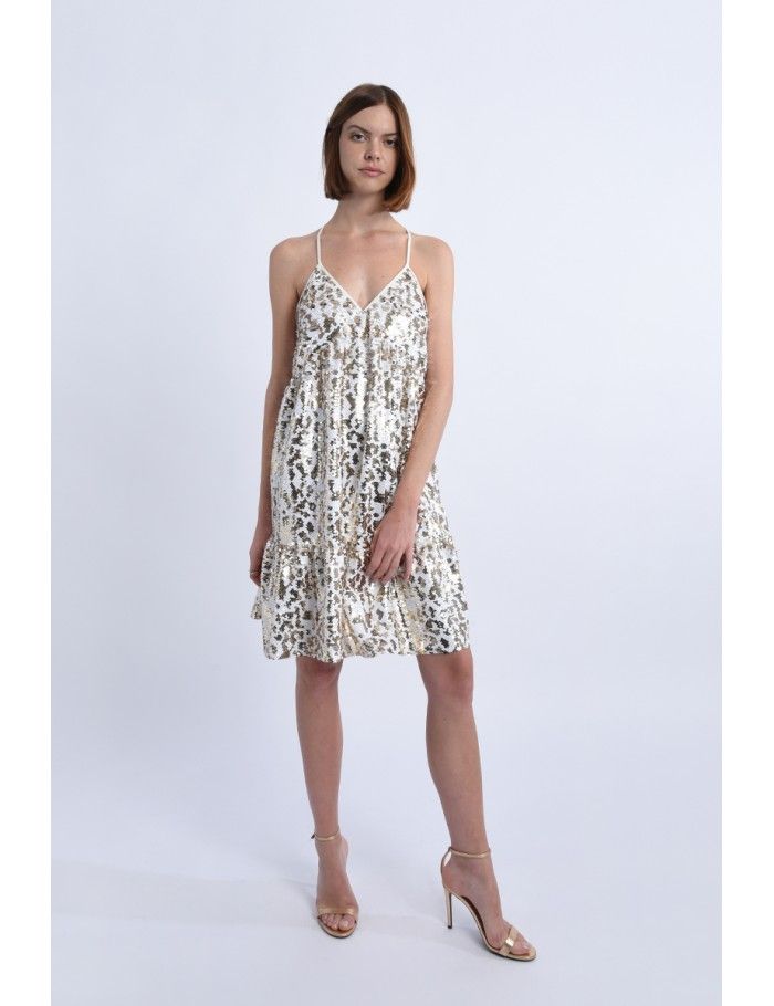 Lili Sidonio X Molly Bracken Robe Courte En Sequins OR