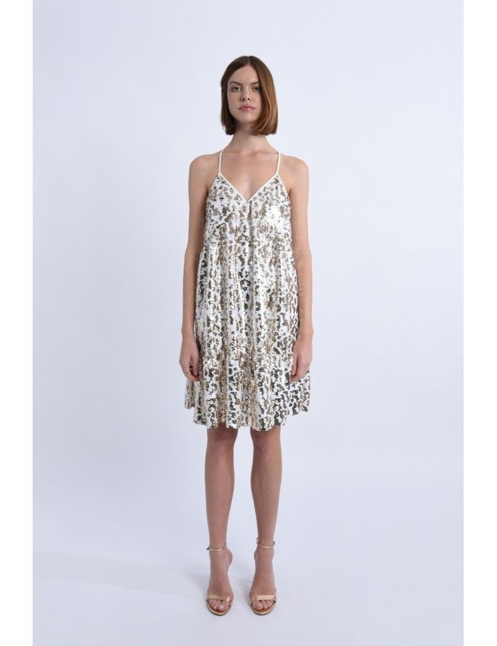Lili Sidonio X Molly Bracken Robe Courte En Sequins OR