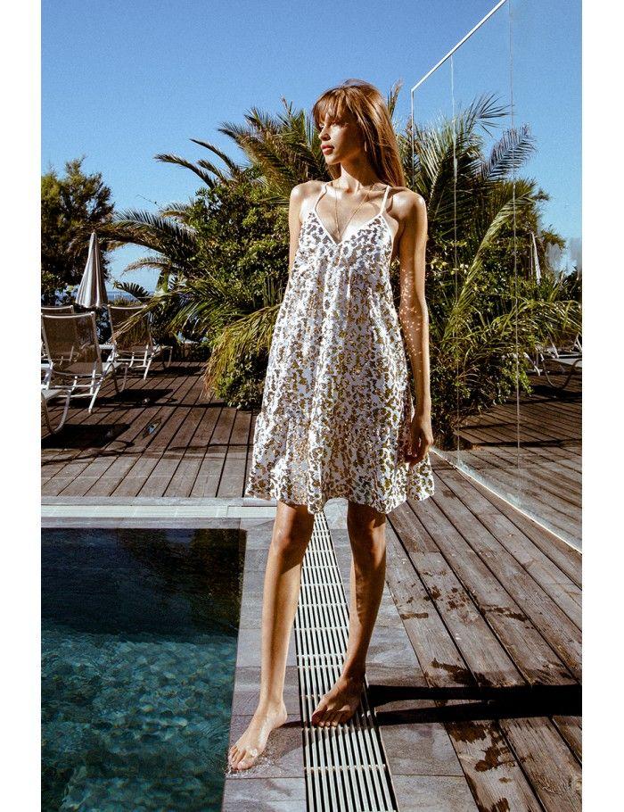 lili sidonio x molly bracken Robe courte en sequins OR