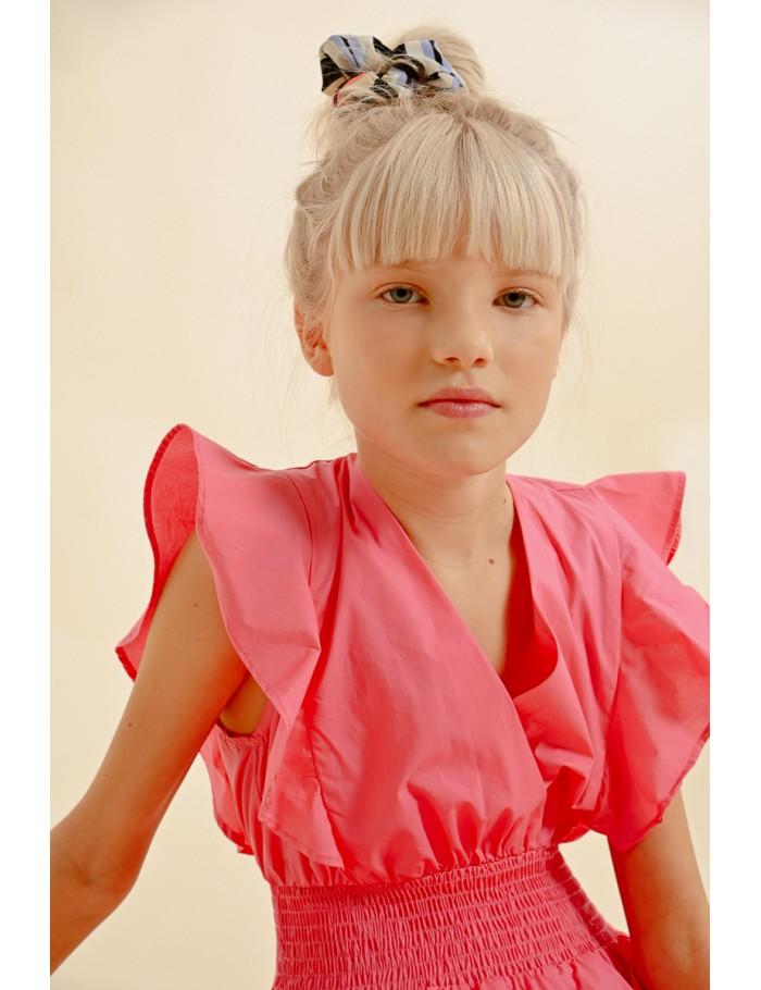 Lili Sidonio X Molly Bracken Robe Courte En Volume PINK